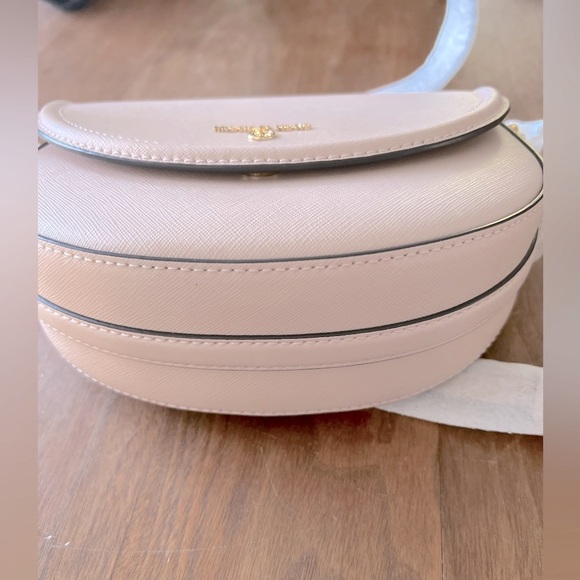 NEW Michael Kors Leather Jet Set Charm Half Dome Chain Crossbody - Picture 7 of 11